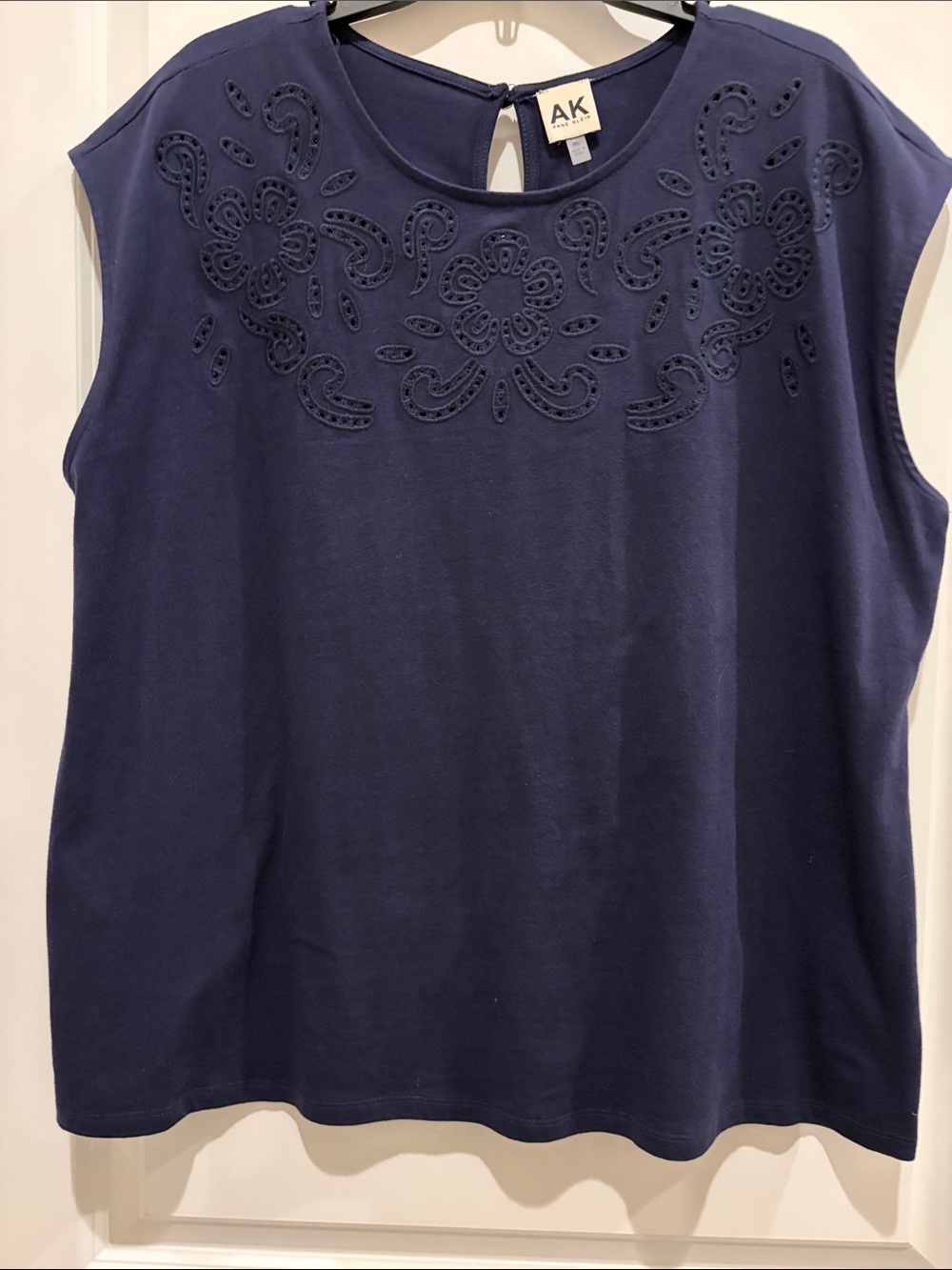 Anne Klein Navy Top